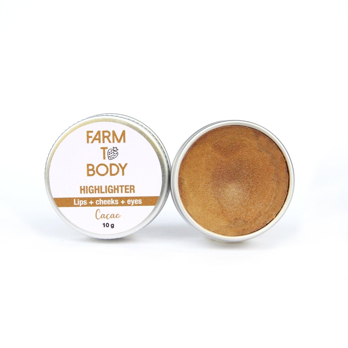 Brillo radiante y saludable con nuestro highlighter multiusos, ideal para un acabado brillante y sin tóxicos en rostro y cuerpo.