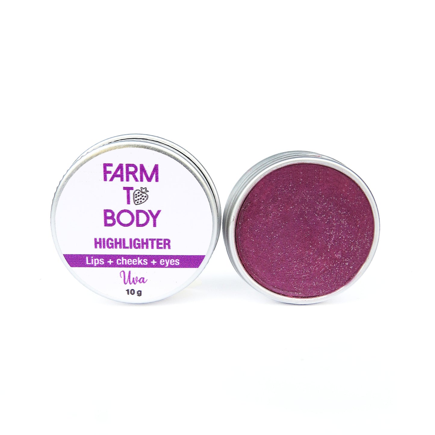 Brillo radiante y saludable con nuestro highlighter multiusos, ideal para un acabado brillante y sin tóxicos en rostro y cuerpo.