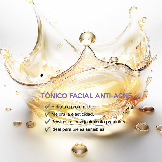 Tónico anti-acné sin tóxicos, ideal para piel grasa y sensible, limpia profundamente y regula la producción de grasa