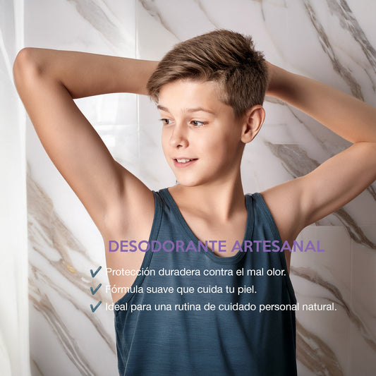 Aplicación del desodorante sólido Farm to Body para frescura y protección natural