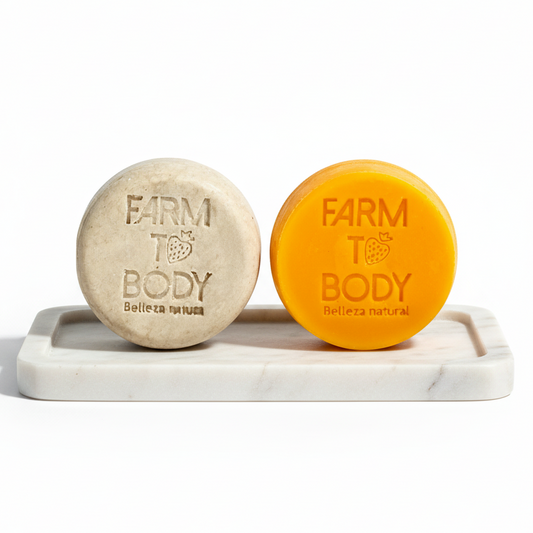 Cosmética sólida. SHampoo y acondicionadores sólidos zero waste. Ingredientes naturales, mango y coco. SIn sulfatos, sin parabenos. Cruelty free.