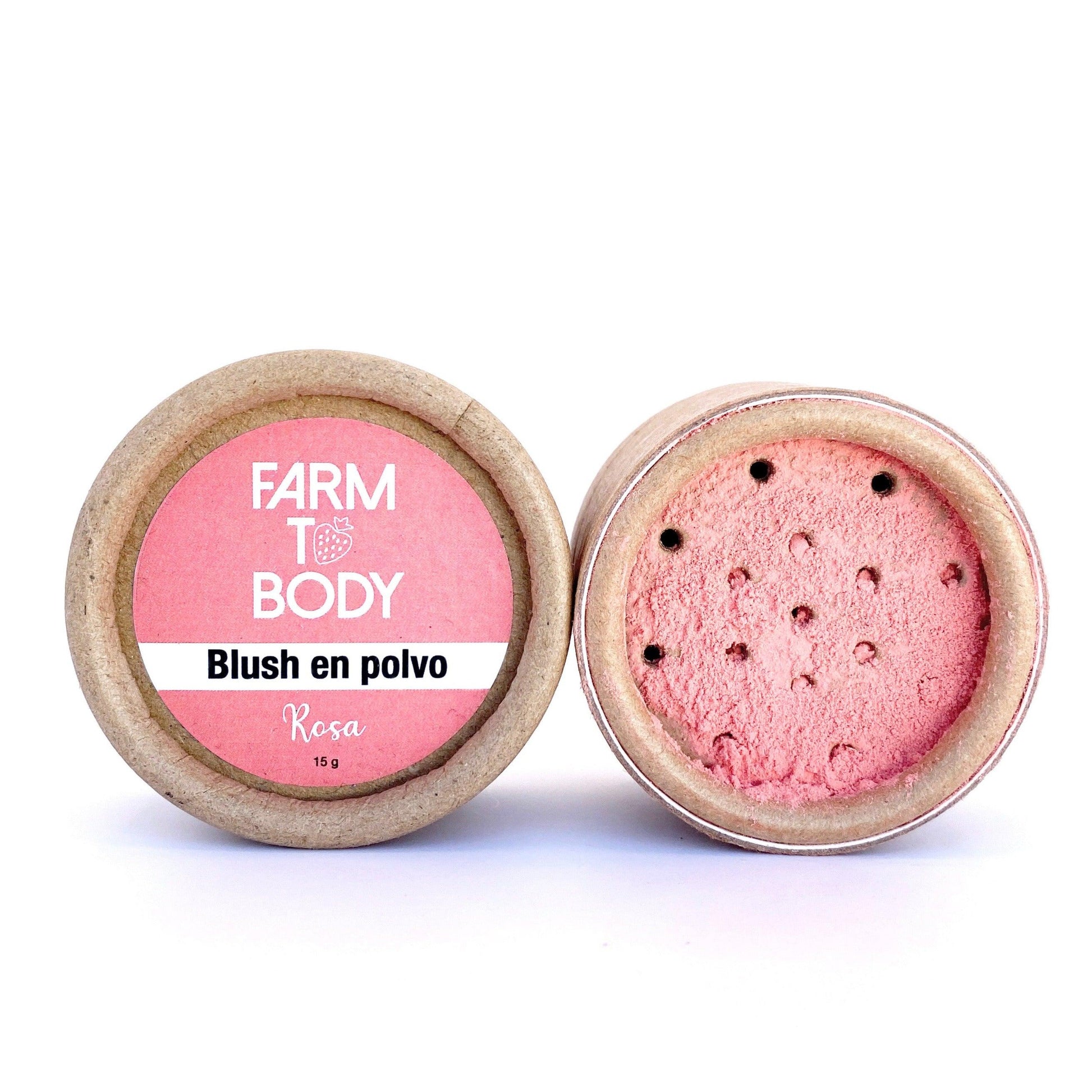 Blush natural en polvo, con ingredientes orgánicos, para dar color y vida a tu rostro de forma segura