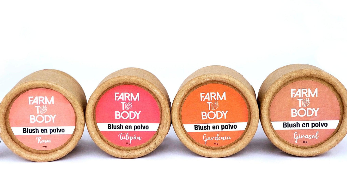 Polvo sostenible, ideal para dar un toque saludable y radiante a tu rostro.

