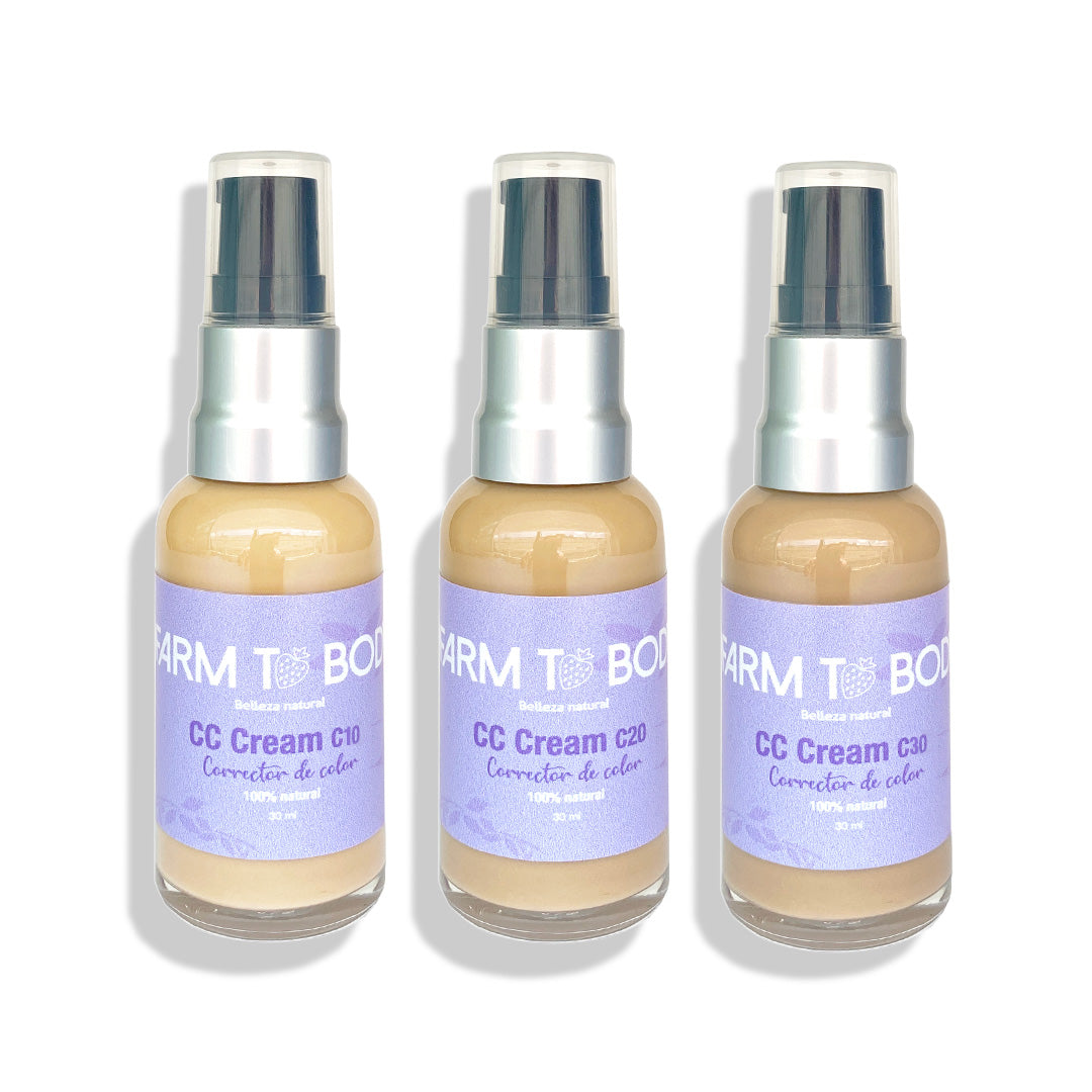 CC Cream tono claro, unifica y protege la piel con ingredientes naturales