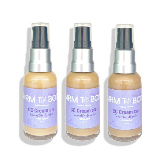CC Cream tono claro, unifica y protege la piel con ingredientes naturales