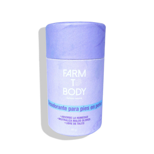 Desodorante natural para pies, control de olores y humedad, ingredientes orgánicos