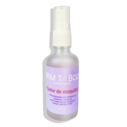 Fijador de maquillaje natural, protección y acabado duradero