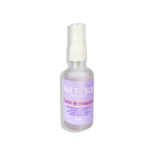 Fijador de maquillaje natural, protección y acabado duradero