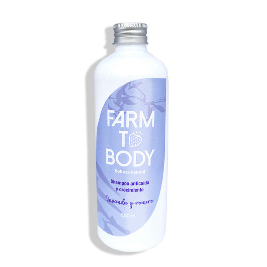 Shampoo anticaída Farm to Body que fortalece y revitaliza el cabello